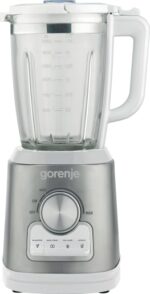Gorenje Kitchen Blender 1400W 1.75L Glass Jug 32000 RPM 4 Programs  B1400BE White/Inox