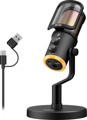 Genius PC Microphone Streaming USB-A+C RGB/Echo/Mute MIC-S400U