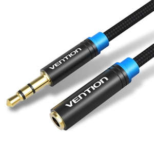 Vention AUDIO 3.5mm M-F Extension Cable Metal 1.0m VAB-B06-B100-M