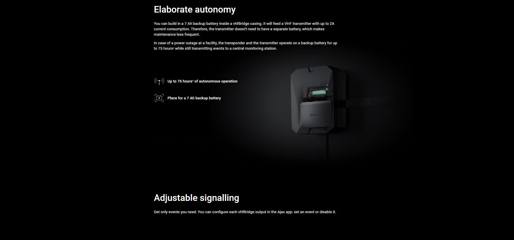 AJAX VHF MultiTransmitter Wireless Integration