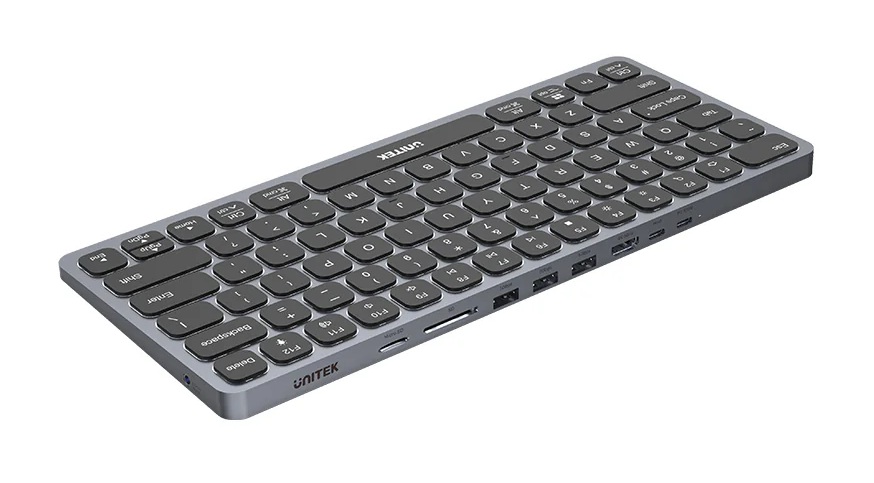 Unitek 9in1 Keyboard & USB-C 3.0 Hub 4x USB Ports HDMI 4K60Hz Card Reader & 100W PD D1092A