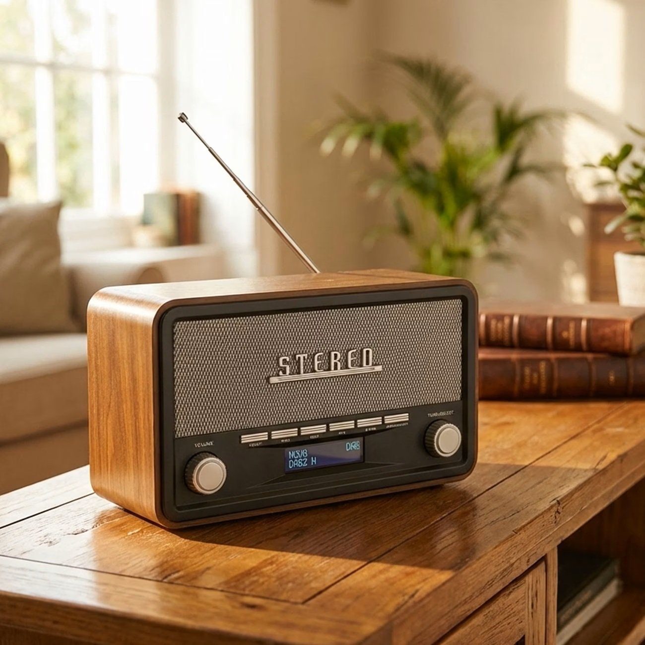 Denver DAB-18 FM Radio with Bluetooth, Alarm, Aux In (Works by Mains or 4xC Batteries)