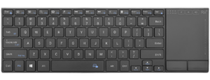 Rii Mini Keyboard Wireless 2.4GHz & Bluetooth with Large Touchpad & Media Keys Stainless Steel RT721