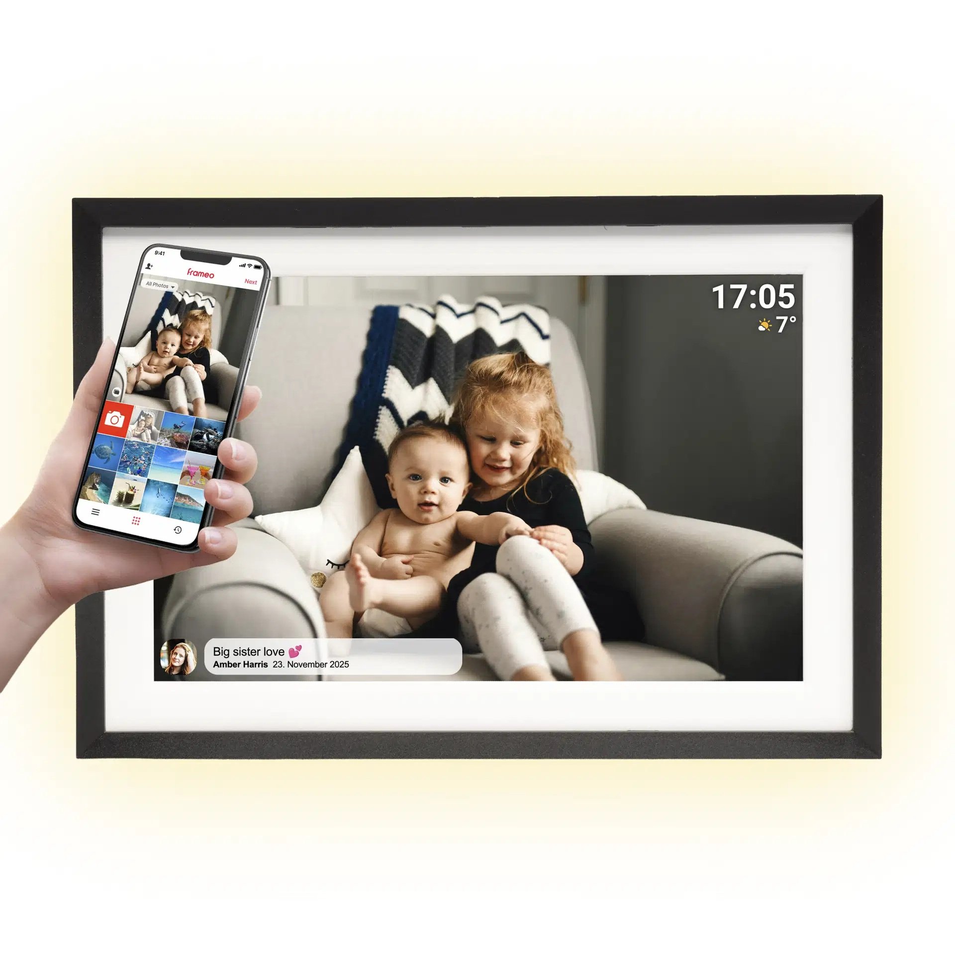 Denver PHOTO Frameo 10.1” Smart Photoframe, Ambient Light & 16GB PFF-1081