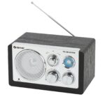 Denver TR-63B Black FM/AM Radio With Analogue Tuning (Works via Mains or 4xAA Batteries)