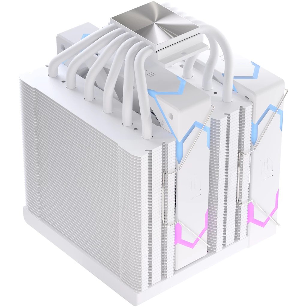 Einarex Gaming Cooling CPU, 6 Copper Heat Pipes, Dual Fans Design VENTUS V300 White