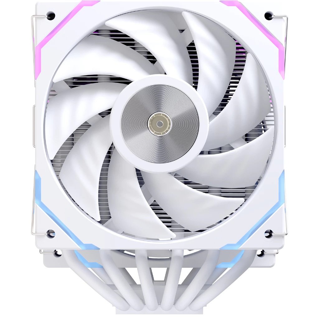 Einarex Gaming Cooling CPU, 6 Copper Heat Pipes, Dual Fans Design VENTUS V300 White